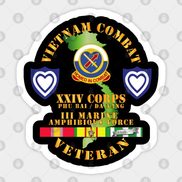 Vietnam Combat Veteran w XXIV Corps Sticker by twix123844